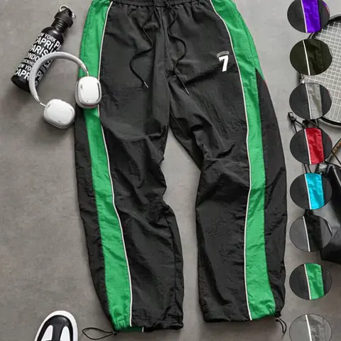 New Men's Casual Sportswear Pants, Casual Comfy Sporty, Loose Fit, Elastic Cuff, Fashion Letter Print, Lightweight Fabric, Perfect for Daily Wear, Casual Sporty Pants