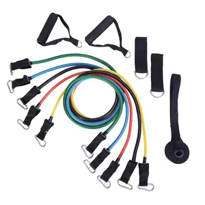 11-Piece Resistance Bands Set for Home & Gym Workout – Portable Fitness Rally Kit with Door Anchor, Foam Handles & Ankle Straps | Adjustable Strength Training for Full Body Exercise