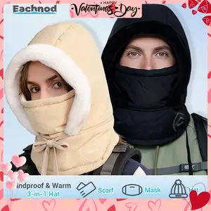 Eachnod Ultimate Winter Conqueror 3-in-1 Thermal Plush Balaclava Windproof Waterproof Adjustable Fit for Men Women Navy Blue TikTokShop