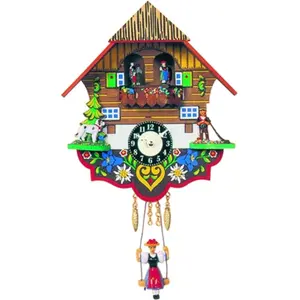 212 MAIN Battery-Operated Mini Clock, Floral-Design Home Decor with Music Chimes