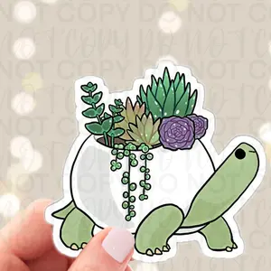 Turtle Succulent | WATERPROOF STICKER |