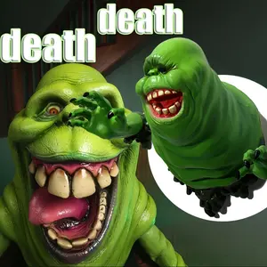 Green Ghost Monster Glow-in-the-dark Busters Slime Wall Hanging Haunted House Halloween Party Decoration, Creepy Spooky Atmosphere Decor For Bedroom RV