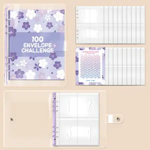 1 set of 100 day savings challenge folder - budget folder with cash envelope, couple savings challenge plan, family and office savings challenge book, Savings Challenge Planner, Budget Planners - ideal New Year and Valentine's Day gifts
