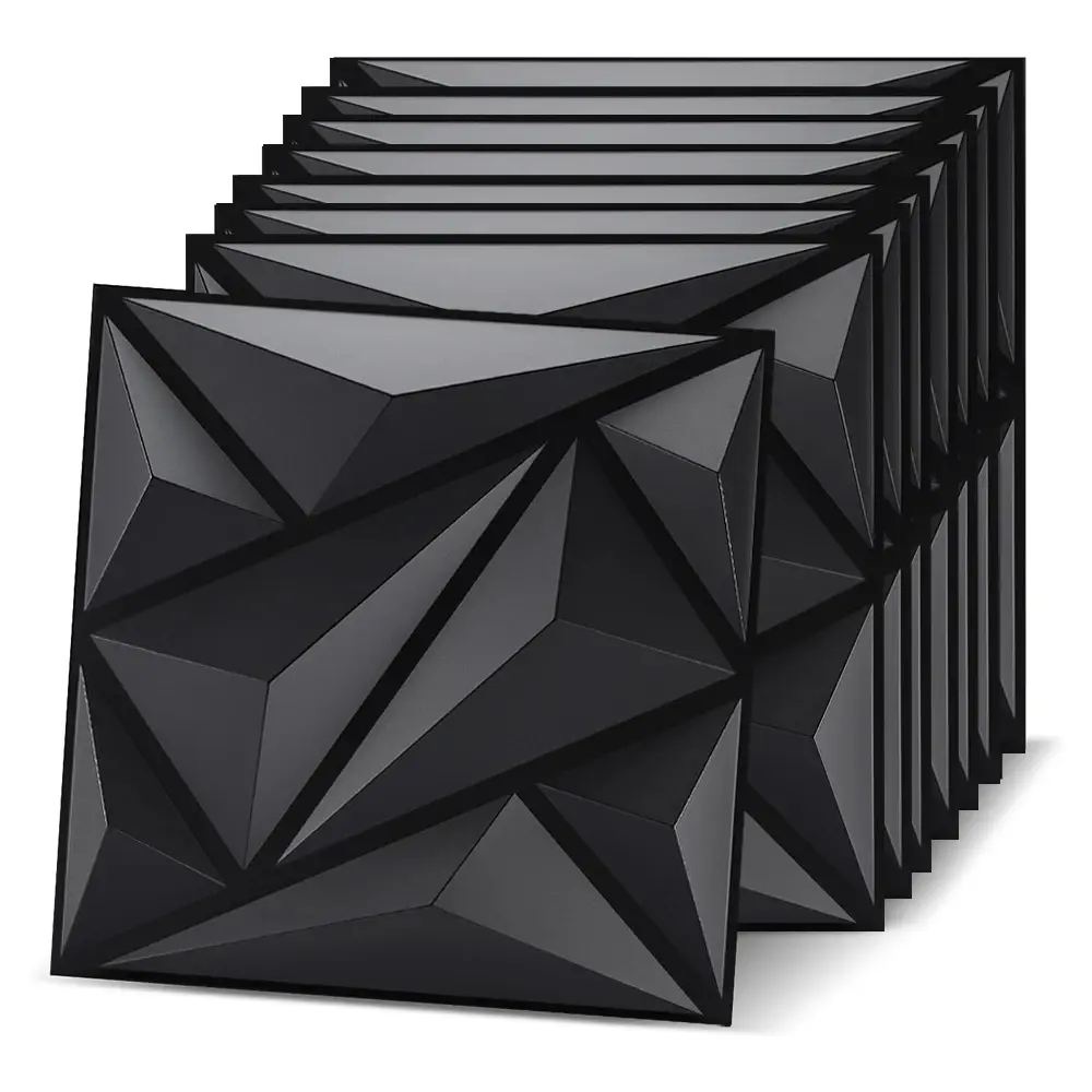 12/20/30pcs 3D Diamond Wall Panels, Accent Wall Panels, Decorative Panels, PVC Material, Indoor Wall Decoration, Bedroom Wall Panels, Christmas Festival Decor, 11.8x11.8 Inches (with Tape)