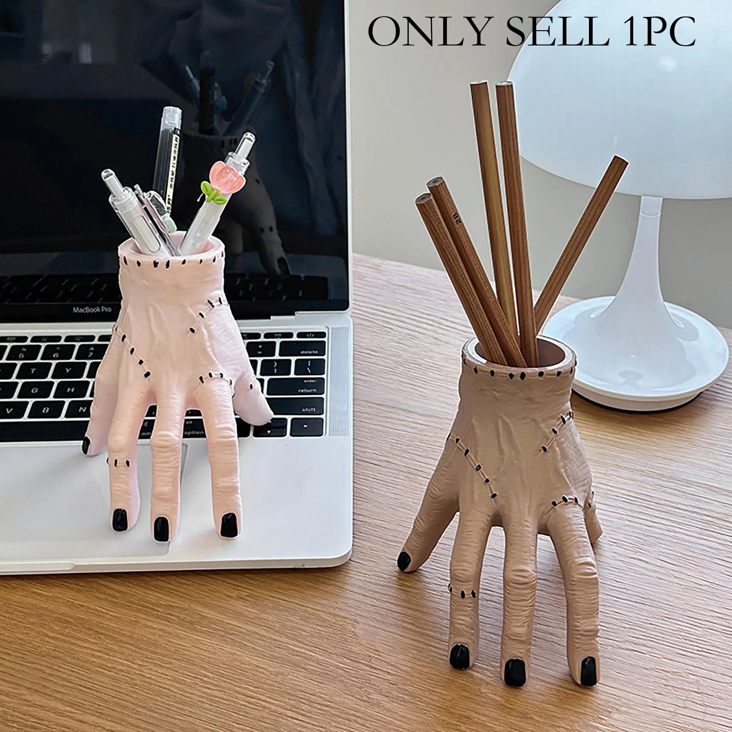 Horror Hand Multifunctional Pen Holder, Pencil Holder, Stationary Organizer Holder, Student Living Room Bookshelf Storage Decorative Ornament, High-End Organizer, Stationery Organizer, Pen Holder for Desk, Desk Accessories