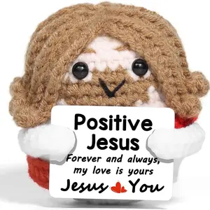 Jesus Christian Biblical Gift for Women, Positive Crochet Jesus Figure, Emotional Support, Catholic Religious Spirituality, Handmade Birthday Retirement Present
