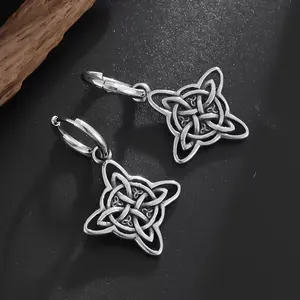 Celtic Trinity Knot Earrings Unisex Witch's Knot Jewelry Mystical Halloween Gift Ancient Copper Symbolic Accessory for Witches Pagans