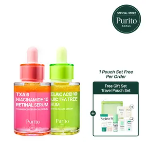 [Purito Official] Glass Skin Serum Duo l TXA 6 + Tea Tree Serum Set l Korean Skincare l Dark Spot + Acne Care l Korean Skincare