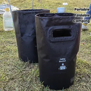20L Collapsible Bucket with Handle 5 Gallon Portable Collapsible Folding Bucket Foldable Water Container for Camping Hiking Fishing Car Washing Camping Accessories Camping Supplies Camping Equipment Water Containers for Storage
