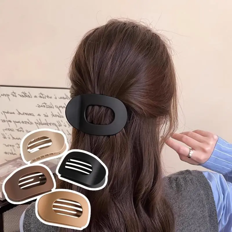 4-piece solid color hairpin set, seamless flat large hairpin, elegant and simple frosted solid color hairpin, party fashion hair accessories, daily clothing decoration, ponytail hairpin, an ideal gift for her