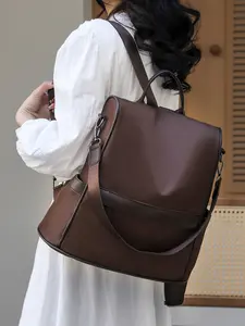 Women's Anti-Theft Oxford Multifunction Convertible Backpack Purse, Multi Functional Backpack, Large Capacity Travel Bag, Travel Backpacks, Fashion Bookbag, Trendy Crossbody Shoulder Bag, Versatile Retro Style, Multifunctional Backpack