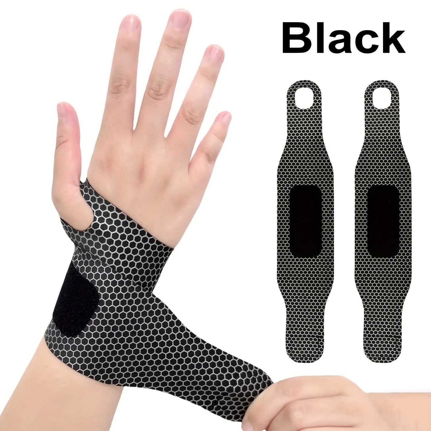 Unisex Lightweight Breathable Wrist Support Set (2 Pcs), Adjustable Elastic Sports Bracelet, Sprain Protection, Ideal for Daily Use, Office, Exercise