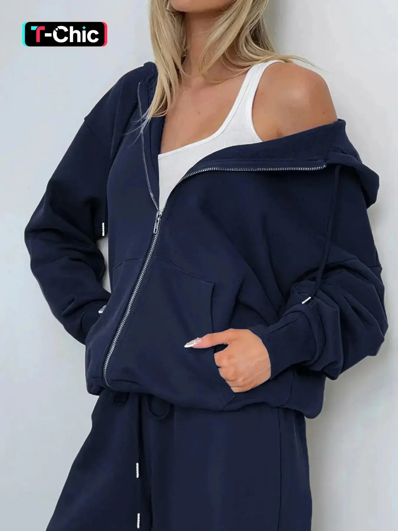 Women Fall Winter Long Sleeve Hoodie & Pants 2 Piece Set Casual Loose Tracksuit Ladies Sweatsuit Daily Outfit Tracksuit Solid Tracksuits Set Sweatsuit Sets Sweatsuit Outfits Sweatsuit Matching Set