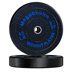 Superior Rubber Bumper Plates Set for Strength Training – 45LB Pair – 2-Inch International Weight Plates – Durable Gym Equipment for Home or Commercial Use