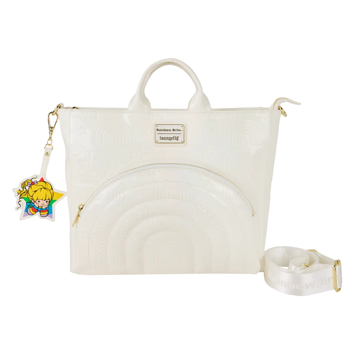 Rainbow Brite Iridescent Convertible Backpack & Tote Crossbody Bag
