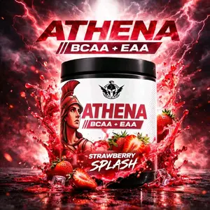 Athena BCAA + EAA Strawberry 7.4g Amino Acid Blend for Muscle Recovery & Protein Synthesis Zero Sugar Clean Flavor 340g