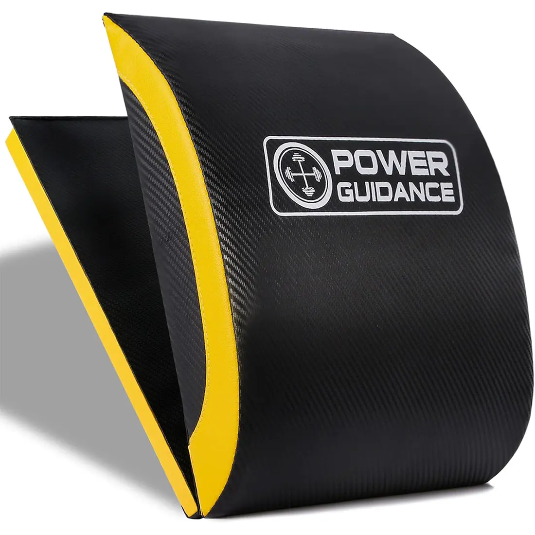 POWER GUIDANCE Abdominal Core Trainer Mat, Ergonomic Dual-Color Sit-Up Pad with PVC Leather, High-Density Foam for Full-Range-of-Motion Core & Ab Training