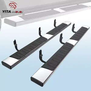 YITAMOTOR 6.5 inches Running Boards Compatible with 2004-2024 Nissan Titan Crew Cab & 2016-2024 Titan XD Crew Cab Side Step Nerf Bar power  running  boards