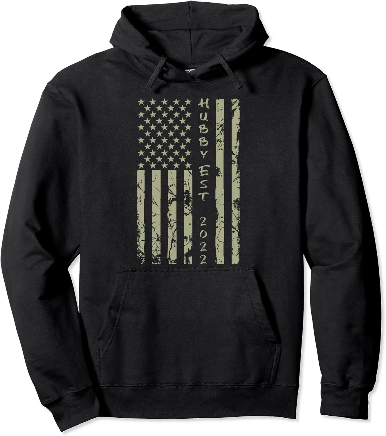Hubby Est. 2022 US American Flag Shirts, Hoodies, Merch Pullover Hoodie - Antonioja Shop 47B09Q236ZJF