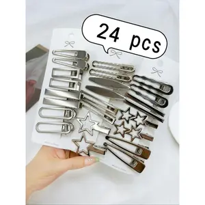 Cute Star Hair Clips Barrettes for Women & Girls – Y2K Star-Shaped Hair Accessories, Minimalist Daily Wear Hair Clips, Casual Trendy Hair Barrette, Perfect Gift for Valentine’s Day & Birthday