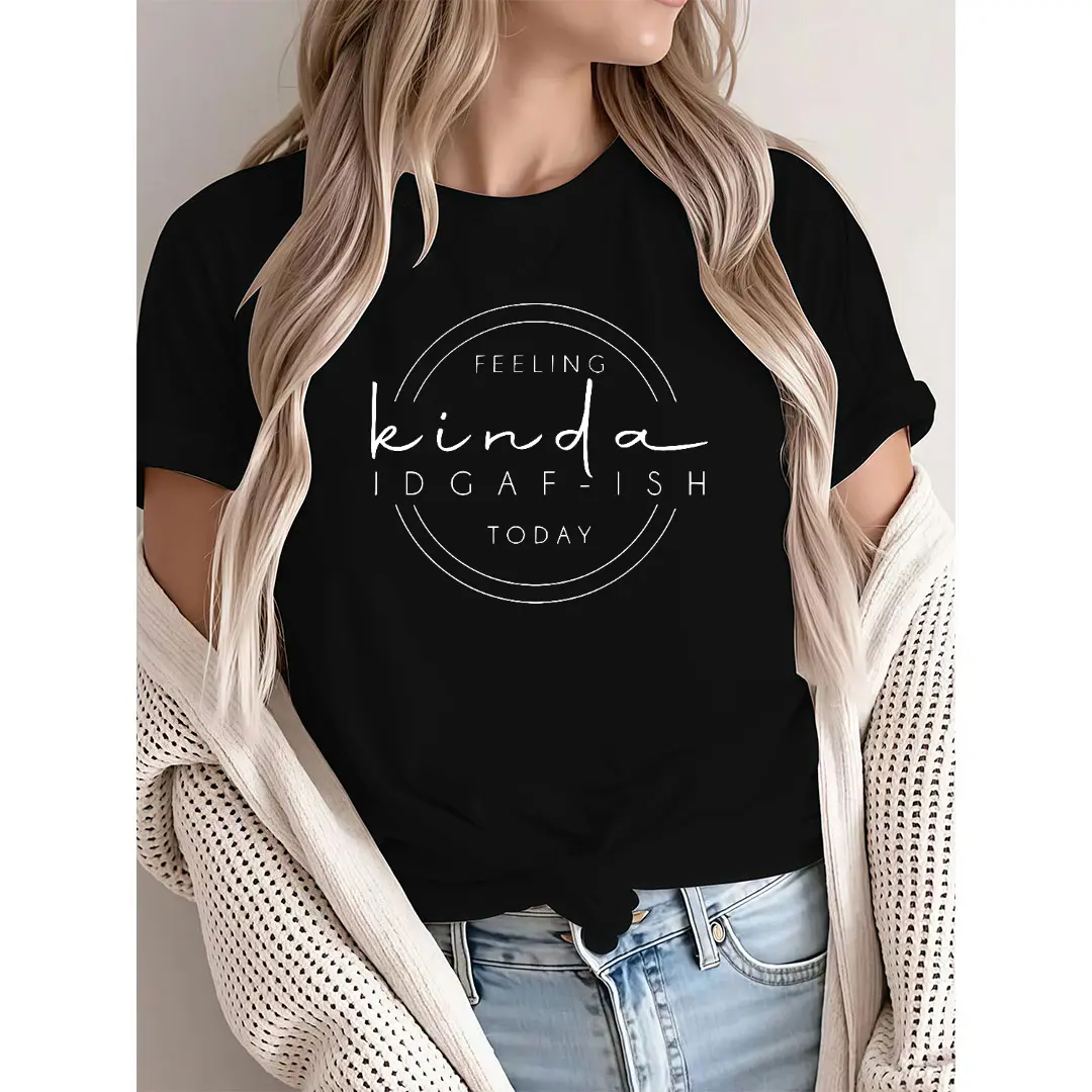 Feeling Kinda IDGAF-ish Today Sweatshirt, Funny Graphic Sweater, Sarcastic Pullover, Funny Quote , Funny Gift Sweater Straight