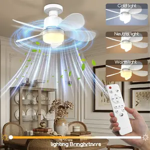 1 set Ceiling Fan Light with Remote Control, Dimmable LED Ceiling Fan with Remote Control, Adjustable Wind Speed, 3-Color Temperature (Cool, Warm, Natural), suitable for bedrooms, kitchens, and living rooms, and is dimmable.