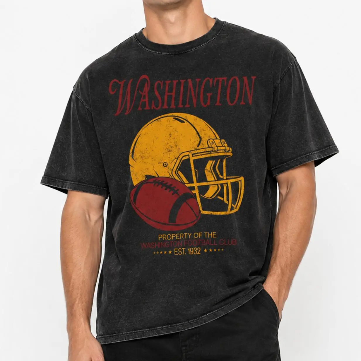 Washington Football Vintage Washed Shirt, Retro Washington Football 90s Shirt, Game Day Hoodie