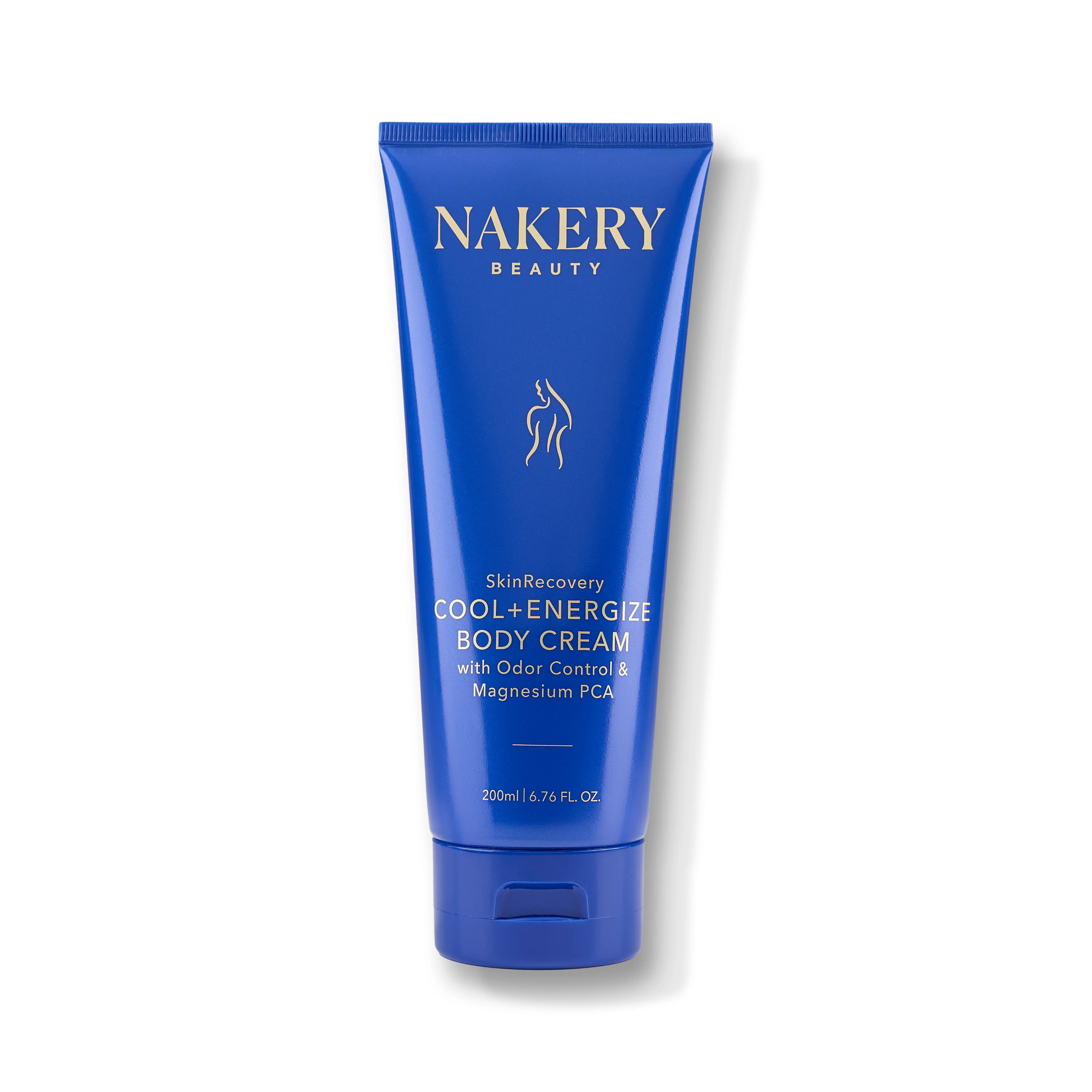 Nakery Beauty SkinRecovery Body Cream - Cooling Hydrating Moisturizer with Menthol & Magnesium for Hot Flash Cooling Relief, Energizing Caffeine-Infused Body Care Skin with Silky Smooth Mineral & Amino Acid Formula, After Sun Care