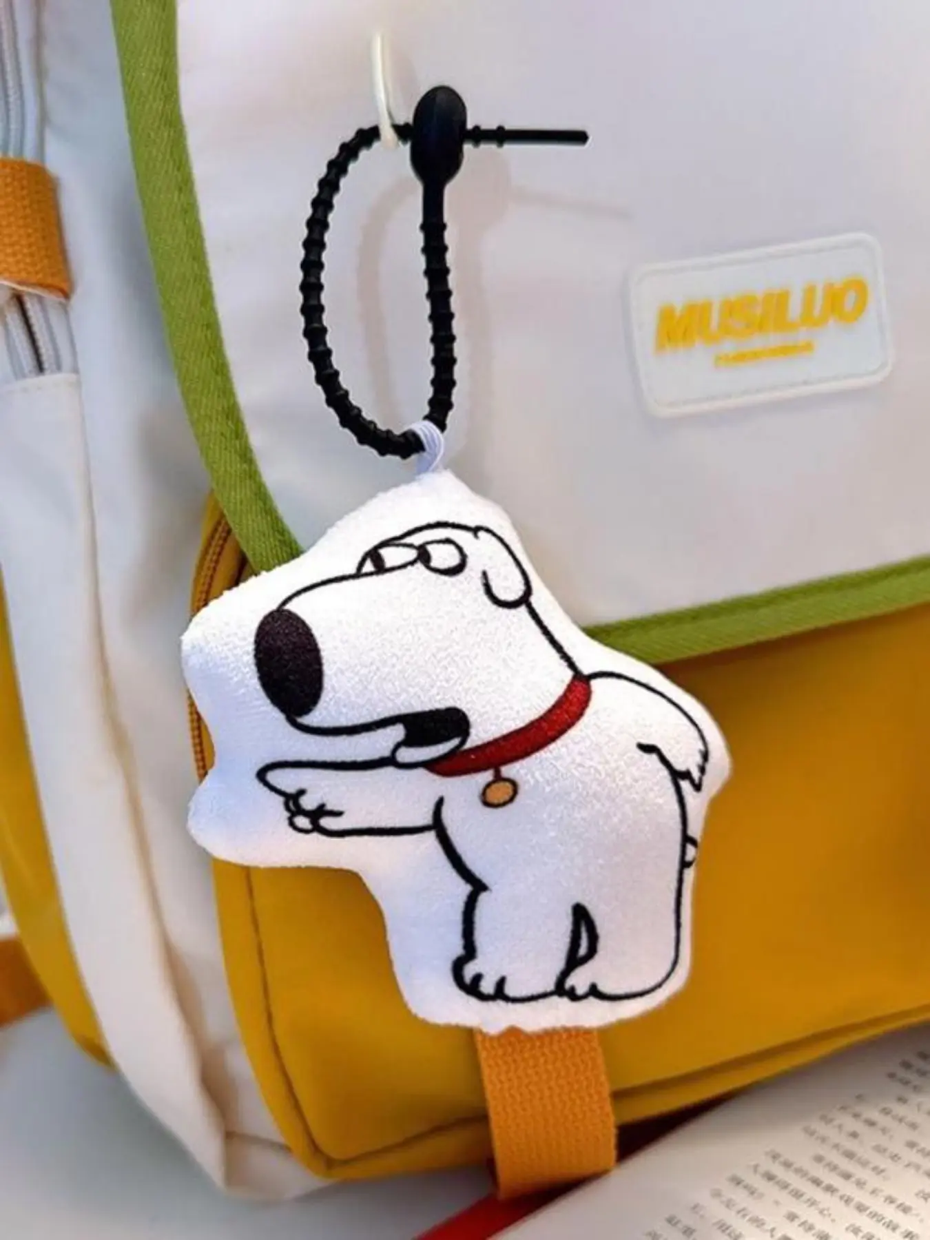 2026 Upgrade Talking Keychain, Brian Dog Keychain for Chocolate Lovers, Clear Sound, Long Battery Life, Fun Gift for Pet Lovers, Keychains Cute, Cute Keychain