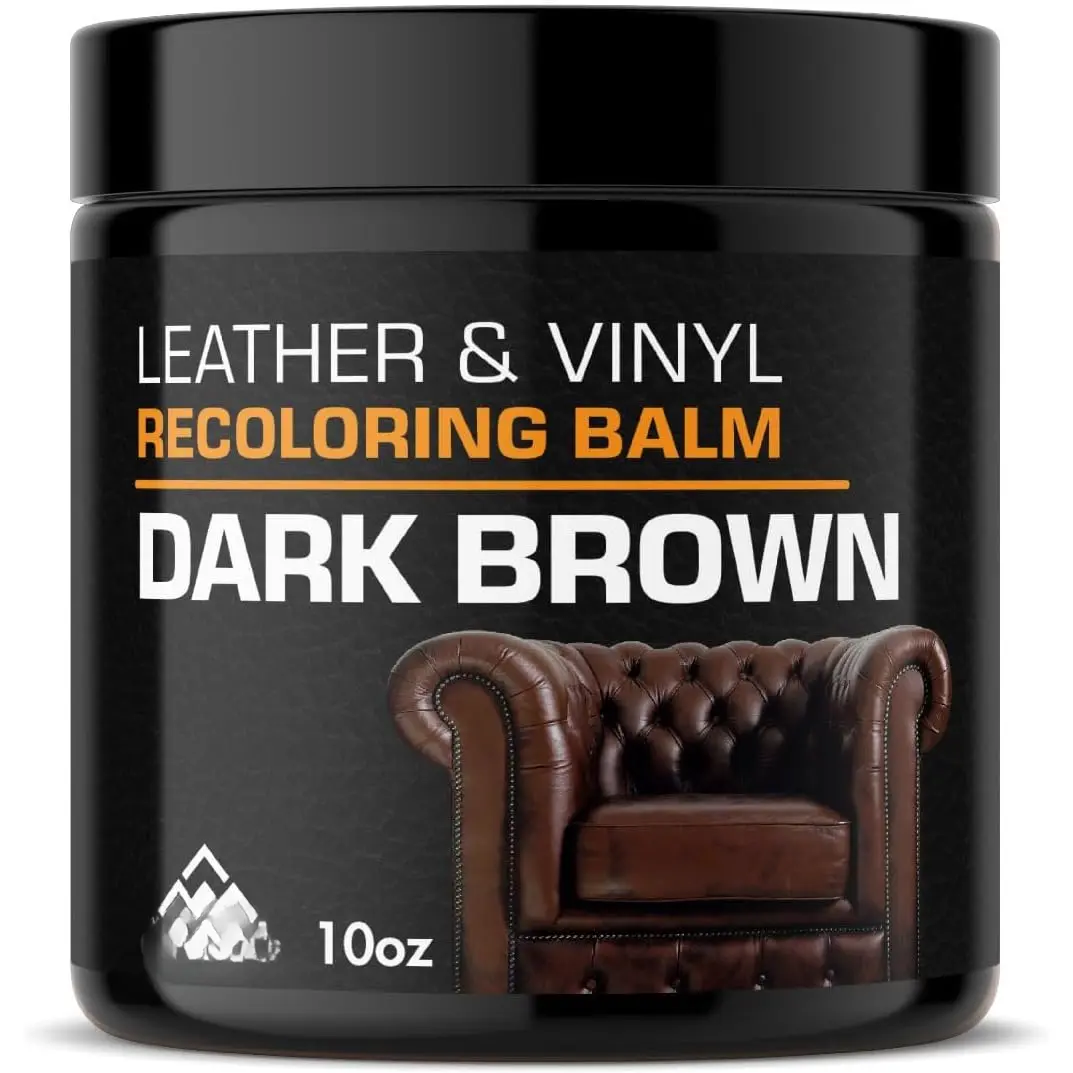 Leather Recoloring Balm, Color Restorer for Couches and  Seats, Leather Scratch Remover and Dye, 10 oz
