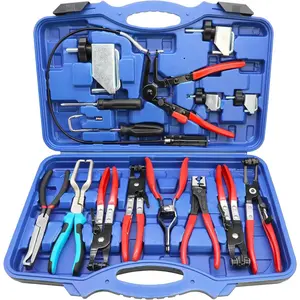 Comprehensive Hose Clamp Pliers Set - Includes Electrical Disconnect Tools for Automotive Coolant, Radiator, Heater, and Water Line Maintenance