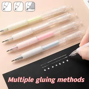 Macaron Color Dot Glue Wholesale, Hand Account Dedicated Fast-Drying Click Pen Type Dot Glue, 1/3pcs