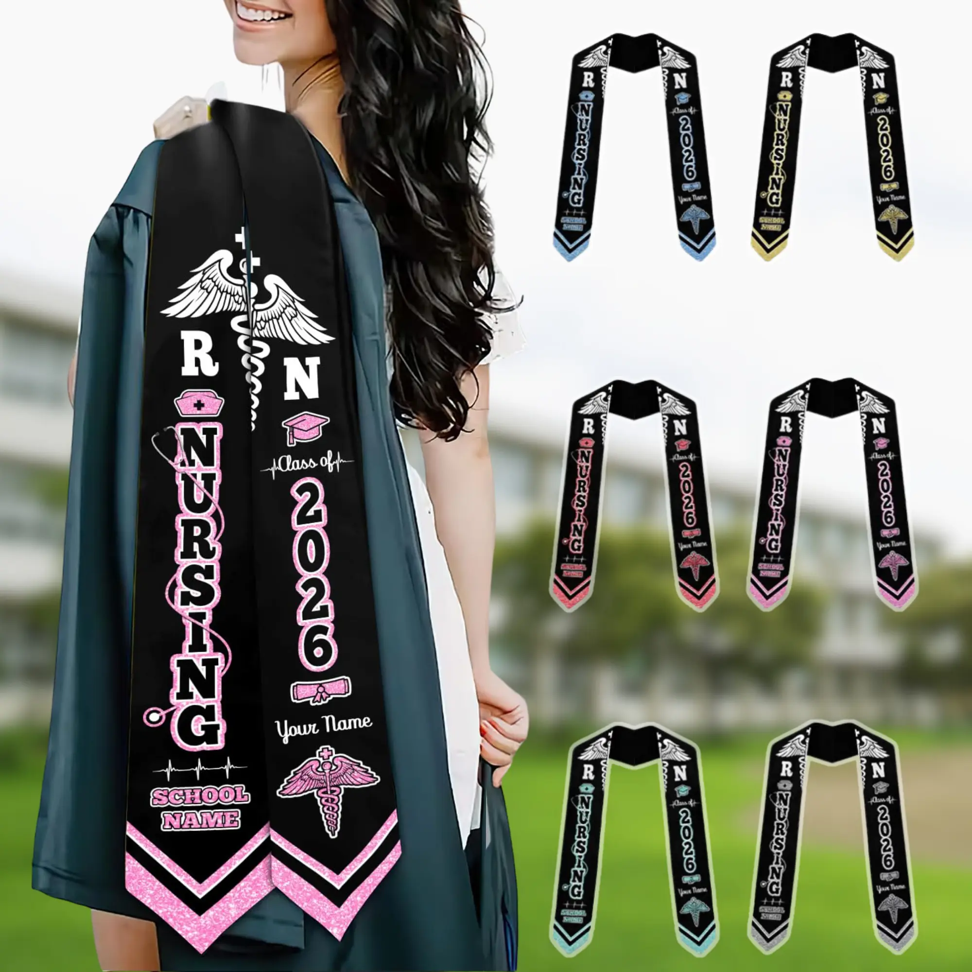 Customized Nursing Stole, Nursing Graduation Stole, RN Stole Nursing Stole Graduation 2026, Nursing Graduation, Nursing Stole Graduate 2026