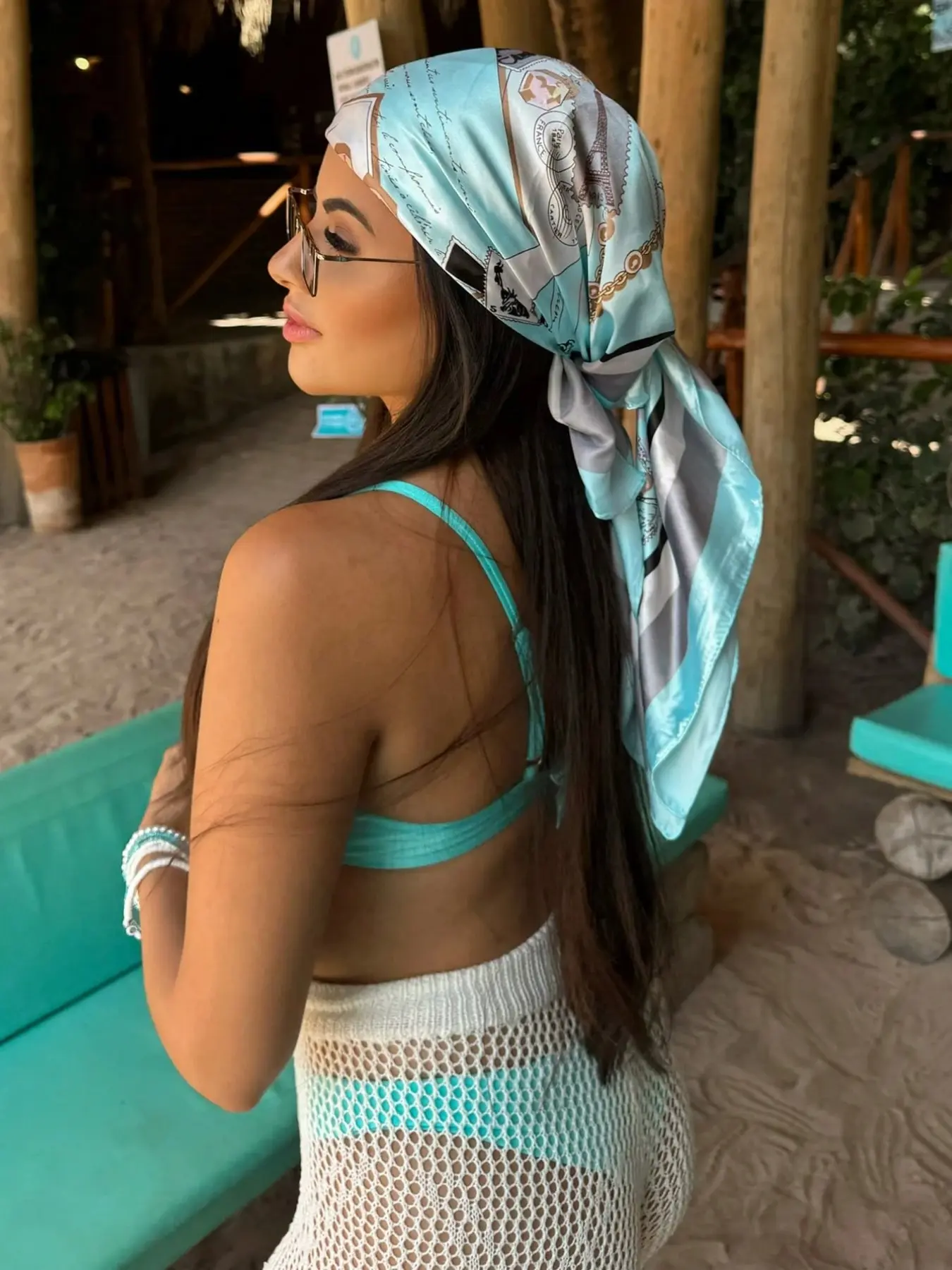 Women's Lightweight Soft Pirate Ship Print Summer Scarf, Perfect for Daily Commute, Beach Vacation, Stylish Accessory for All Seasons