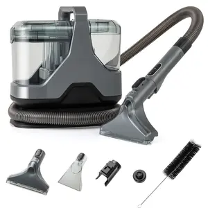 COSTWAY - 600W Upholstery Cleaner Machine with 15Kpa Powerful Suction and Versatile Attachments-Gray