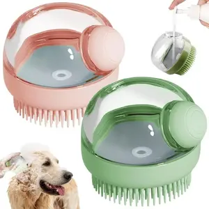 New Pet Brush Cat Bathing Silicone Massage Bath Scrubber Dog Grooming Shower Bubble Machine Easy Use Pet Cleaning Supplies