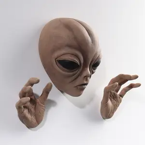 3D Big Eye Mystery Alien Wall Hanging Decoration, Ufo Home Decor, Spooky Halloween Cosplay Party Gift, Suitable for Bedroom Living Room Window Door RV