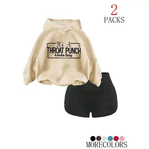 New men's and women's velvet hooded sweatshirt with letter print drawstring loose casual hooded jacket