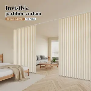 Hole-free foldable adjustable room divider screen -, a privacy screen that can be installed without tools, suitable for bedrooms/living rooms/home offices/dormitories | sturdy and durable, foldable for space saving