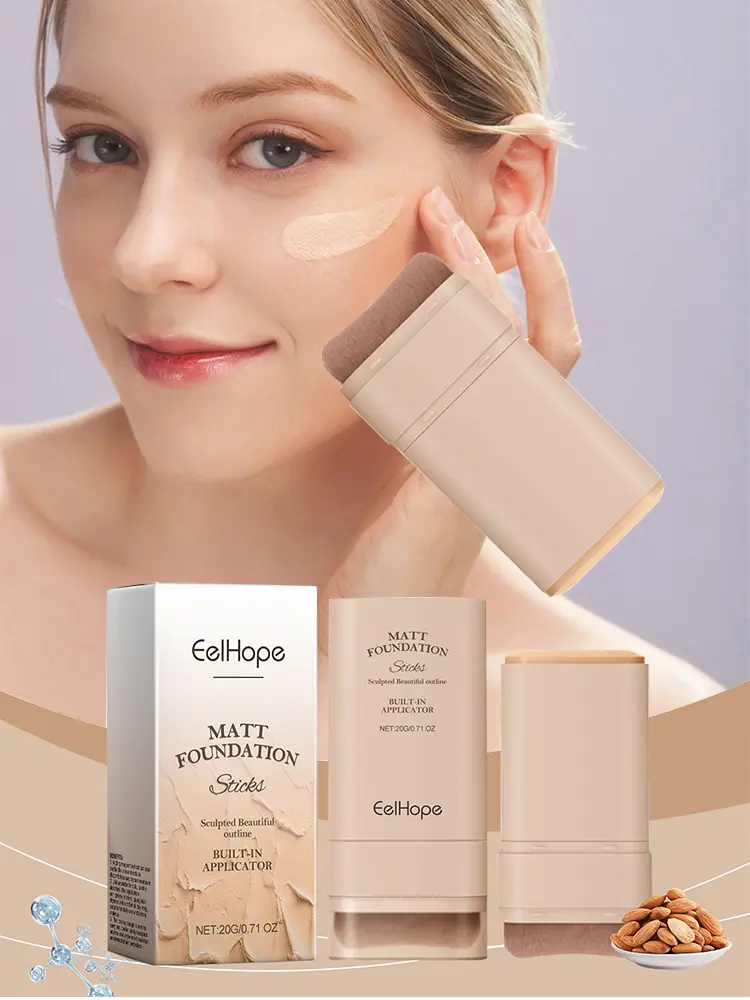 [Official Authentic] Double-Ended Foundation Stick - Makeup Products, Face Makeup, Concealing, Oil-Control, Long-Lasting, Waterproof, Sweatproof, Smudge-Proof Foundation