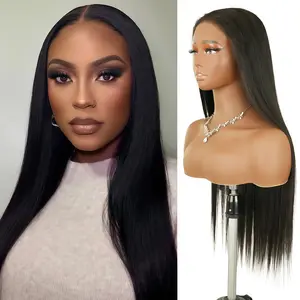 TAGOTA Hair Straight 13x6 Transparent Pre Plucked Lace Front Synthetic Wigs 200% Density 13x6 HD Lace Frontal Wig  Natural Color For Black Women Baby Hair for Women Daily Party Use TikTok Viral Hairpiece