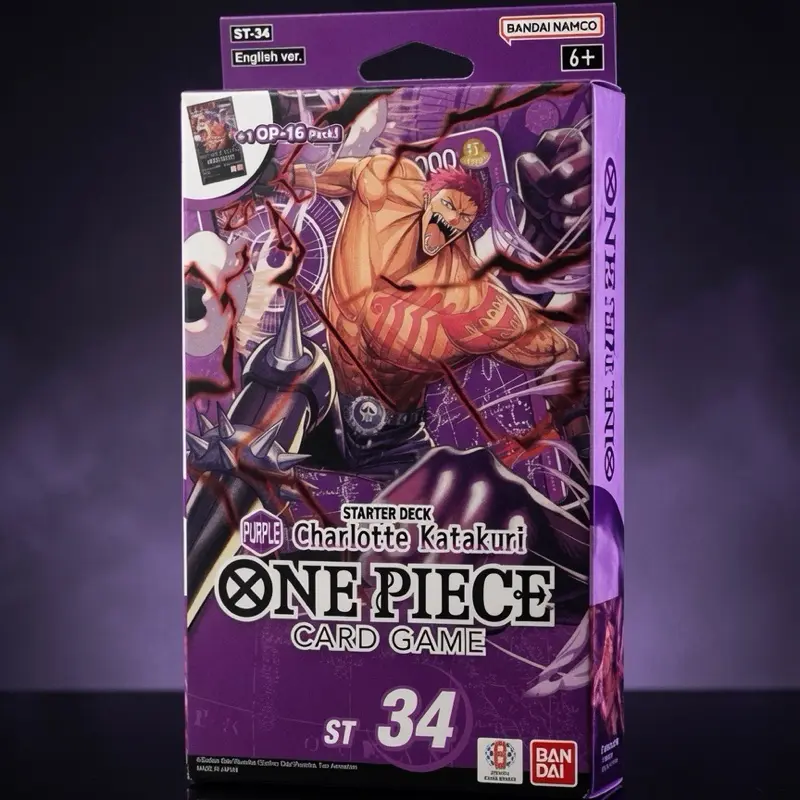 One Piece Card Game Starter Deck ST-34 | Purple Charlotte Katakuri | +1 OP-16 Pack