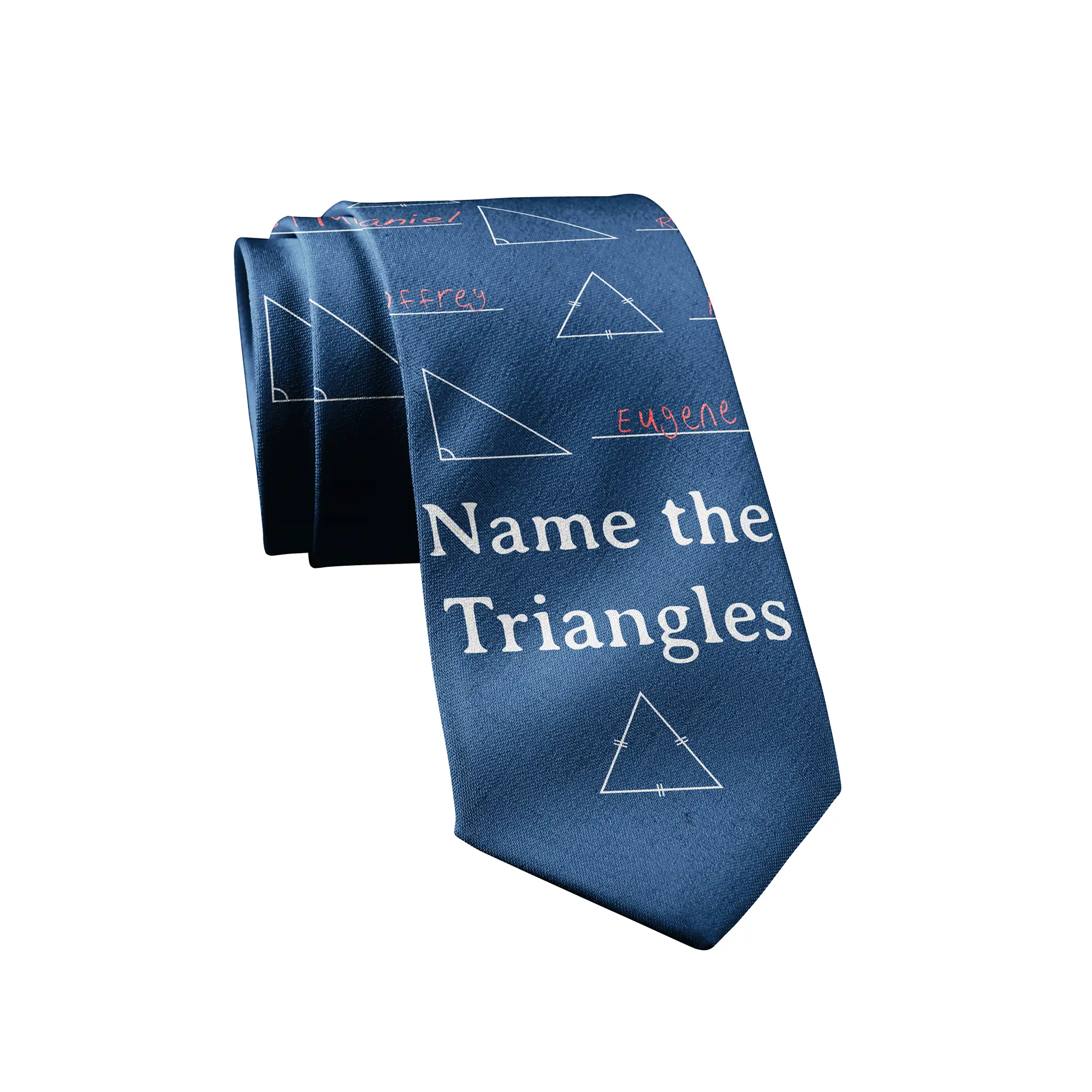 Name The Triangles Necktie Funny Neckties for Men Nerdy Science Teacher Tie Novelty Mens Ties Funny Ties