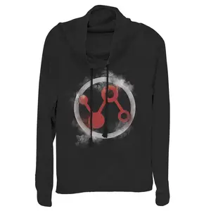 Juniors Womens Marvel Avengers: Endgame Smudged Ant-Man Cowl Neck Sweatshirt