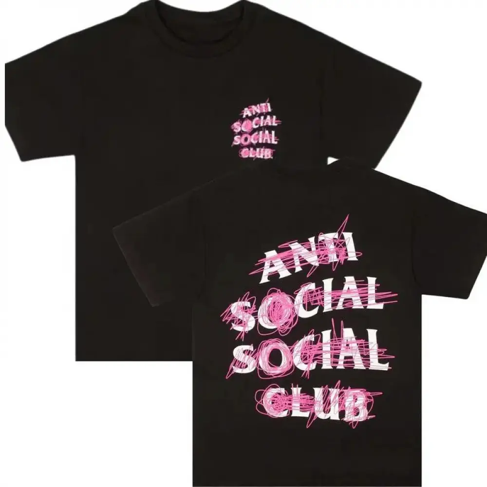 Anti Social Social Club Nevermind ShortSleeve Tshirt, Unisex Tshirt, Gift For Women Mens, Top Mens Womenswear, Gift For Women, For Men, Cotton Menswear Graphic Crew Neck Top Womenswear Streetwear Crewneck Tshirt
