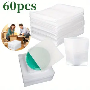 60 Pieces Foam Pouches for Packing Dishes, Cushion Foam Wrap for Packing Supplies for Moving Shipping Storing Glasses Ceramics Cups Mugs, 3 Sizes (5.9" x 7.87", 7.87" x 9.84", 9.84" x 11.8")