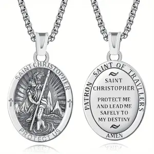 Patron Saint Medals | Amulet Necklace Protection Jewelry Best Gift for Birthday Party Holiday Fashion Jewelry for Family and Friends