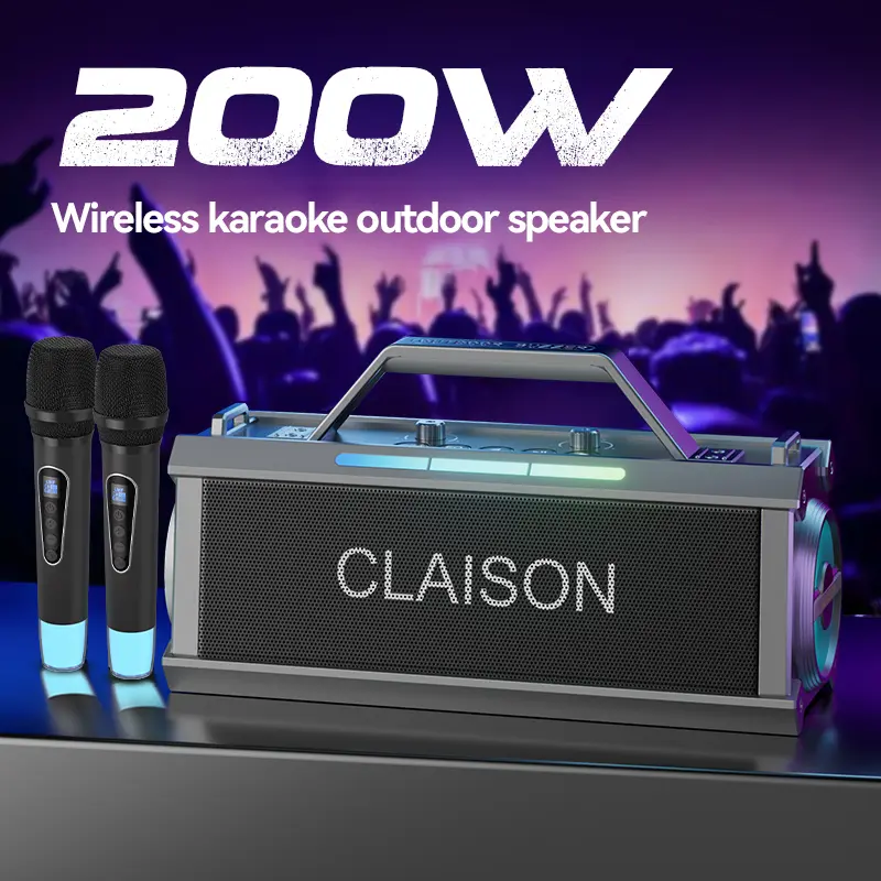Compact Portable Bluetooth Speaker T90, 360° Panoramic Surround Sound Effect, Cool RGB Dynamic Lighting, Great for Family Karaoke, Outdoor Gatherings & Party Music Enjoyment