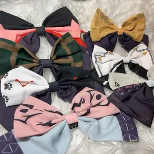 Kawaii Cosplay Bows JJK Bows with Clips - Colorful and Unique Designs for Fashionable Wear