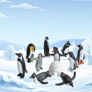 11Pcs Realistic Simulation   Penguin Toy for  Kids Gift